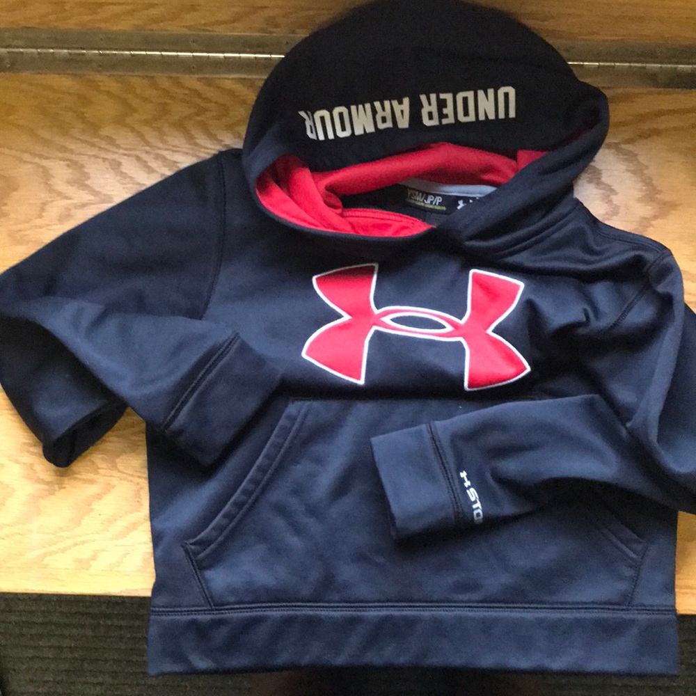 Under armour youth Small red/black hoodie